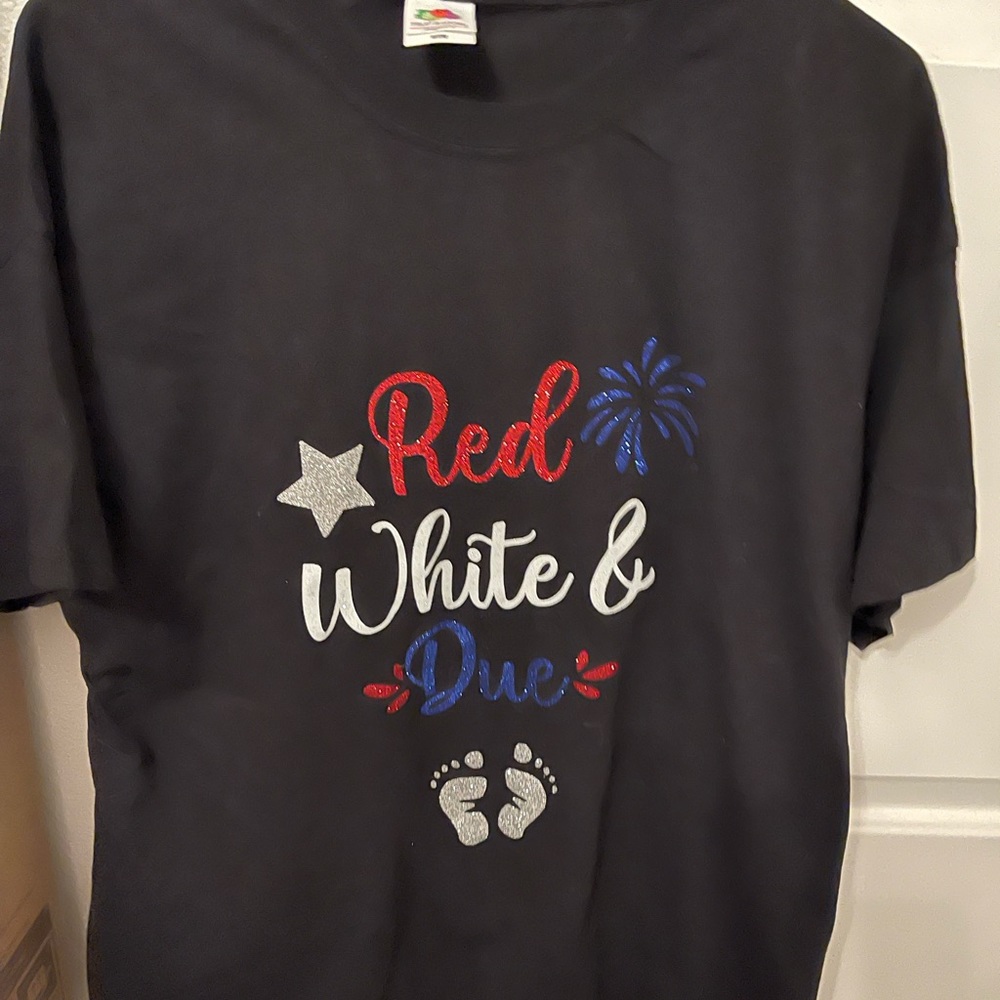 Maternity Red White & Due T shirt